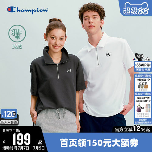 Champion冠军情侣POLO衫短袖T恤