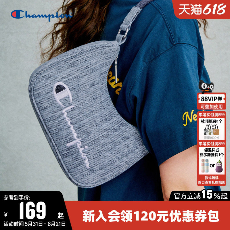 Champion冠军单肩背包夏百搭轻便小挎包刺绣腋下包通勤手提包女潮