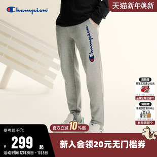 直筒运动裤 草写logo印花休闲卫裤 子女 男25秋新款 Champion冠军长裤