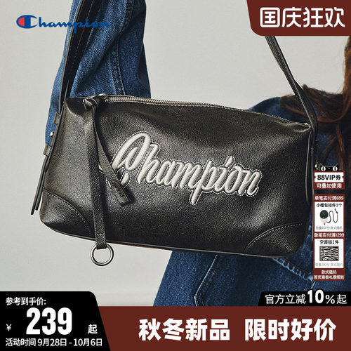 Champion冠军皮质潮酷单肩背包