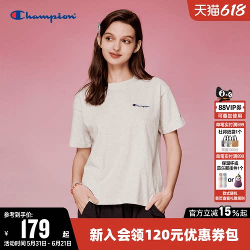 CHAMPION冠军运动休闲短袖T恤女
