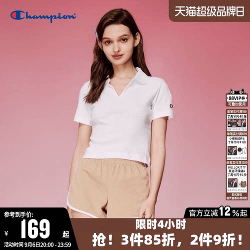 刺绣POLO衫Champion冠军女
