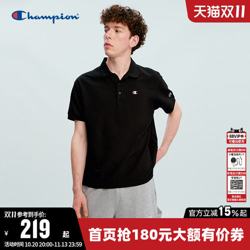 Champion冠军情侣短袖POLO衫T恤