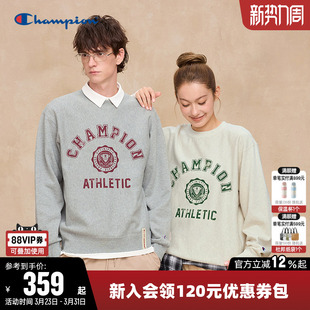 情侣纯棉宽松圆领上衣男潮 Champion冠军卫衣女春季 杨和苏同款