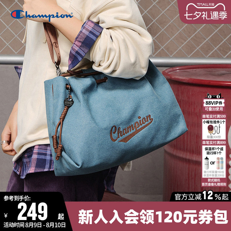 Champion冠军单肩背包2026秋托特包男女时尚通勤斜挎手提包轻便潮