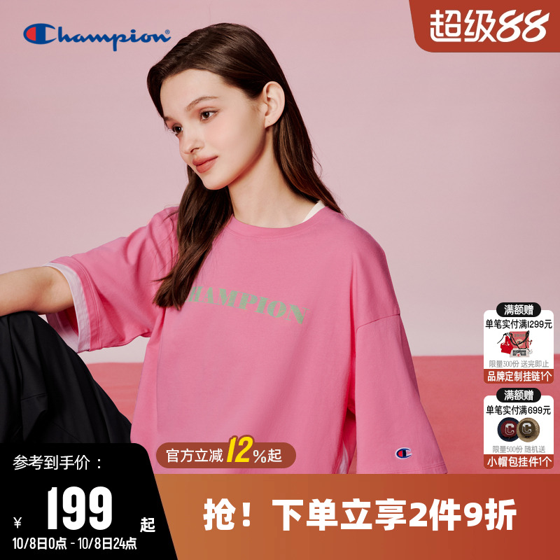 纯棉短袖T恤Champion冠军女
