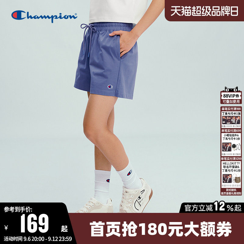 Champion冠军休闲纯棉短裤女										