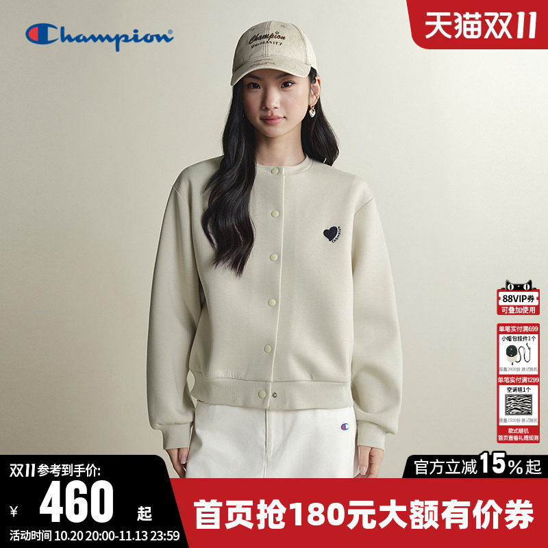 Champion冠军开衫休闲圆领卫衣女
