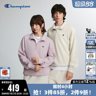 Champion卫衣女2026秋季新款情侣纯棉半拉链休闲宽松上衣男潮