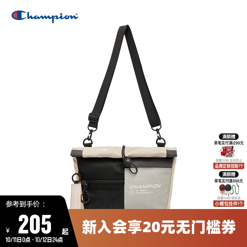 Champion冠军25新款单肩包男女情侣斜挎包多口袋户外运动包经典款
