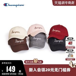 鸭舌帽子红 时尚 Champion冠军棒球帽2026春新款 帽子男女情侣经典