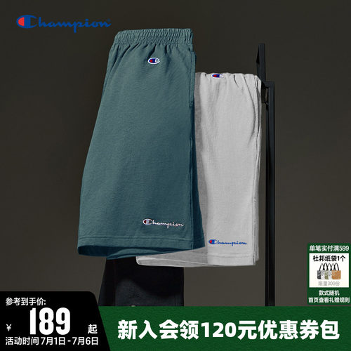 刺绣短袖T恤Champion冠军休闲男