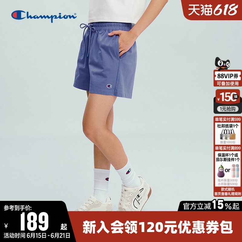 Champion冠军休闲纯棉短裤女