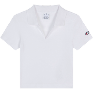 Champion冠军T恤女2026春季新款刺绣纯棉休闲POLO衫运动短袖上衣