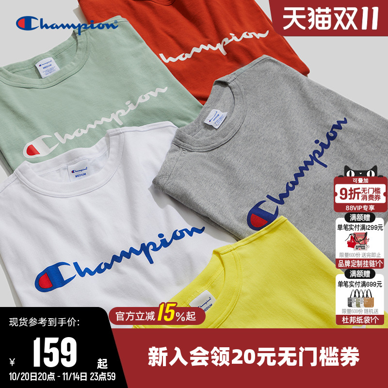 CHAMPION冠军休闲情侣短袖T恤
