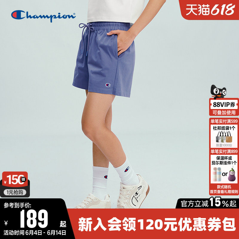 Champion冠军休闲纯棉短裤女