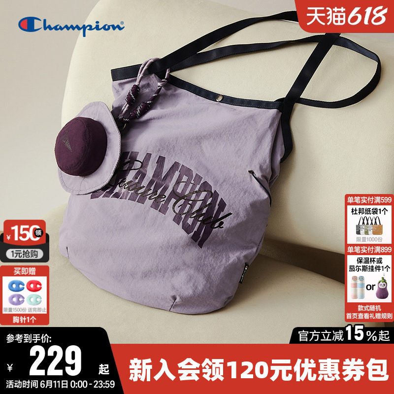 【丁禹兮推荐】Champion冠军单肩包女大容量男轻量户外运动托特包