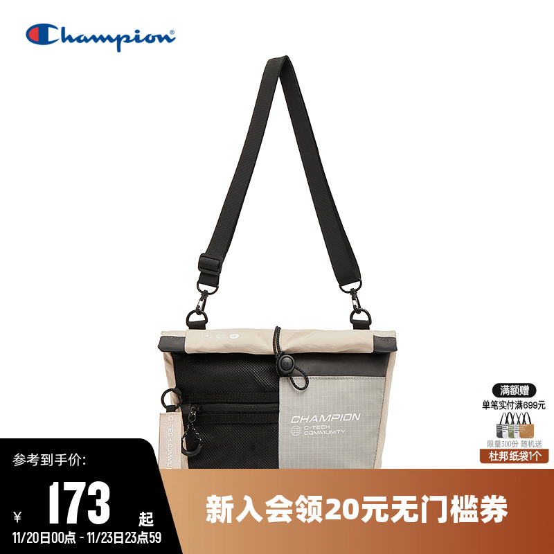 Champion冠军25新款单肩包男女情侣斜挎包多口袋户外运动包经典款