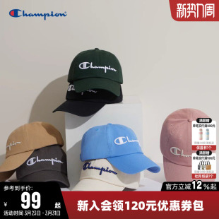 Champion冠军经典棒球帽女时尚百搭遮阳帽子男情侣户外休闲鸭舌帽