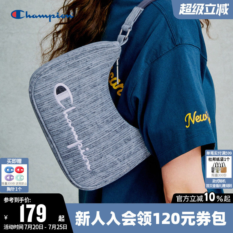 Champion冠军单肩背包夏百搭轻便小挎包刺绣腋下包通勤手提包女潮
