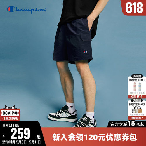 Champion冠军运动工装短裤男