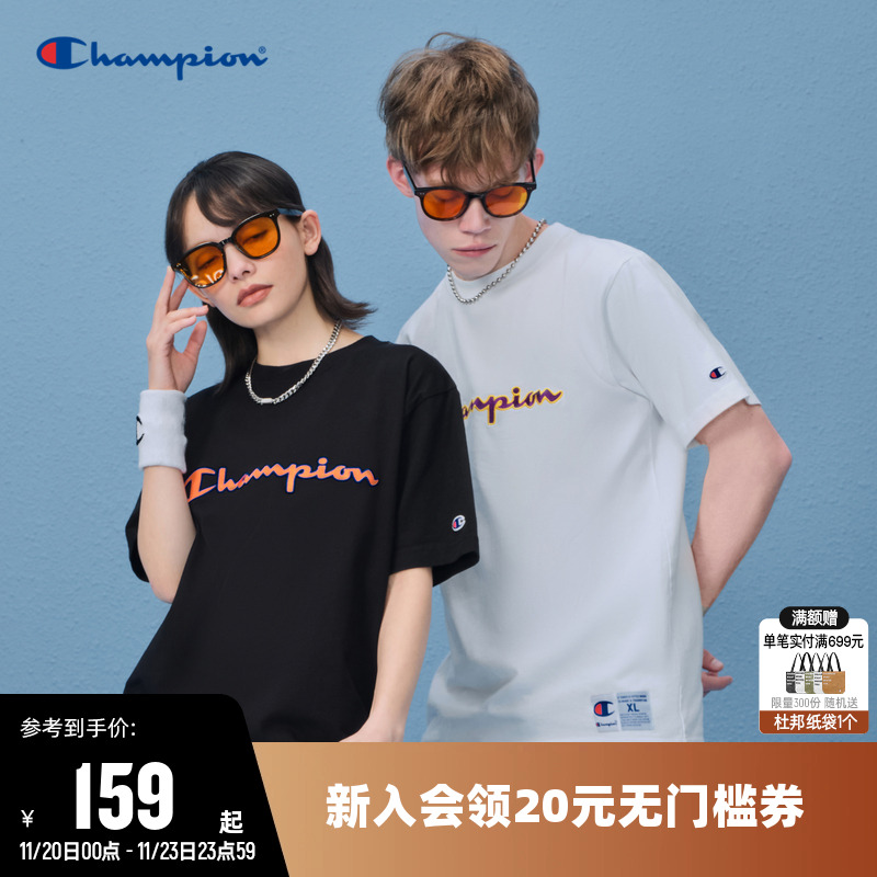 刺绣Champion冠军情侣短袖T恤