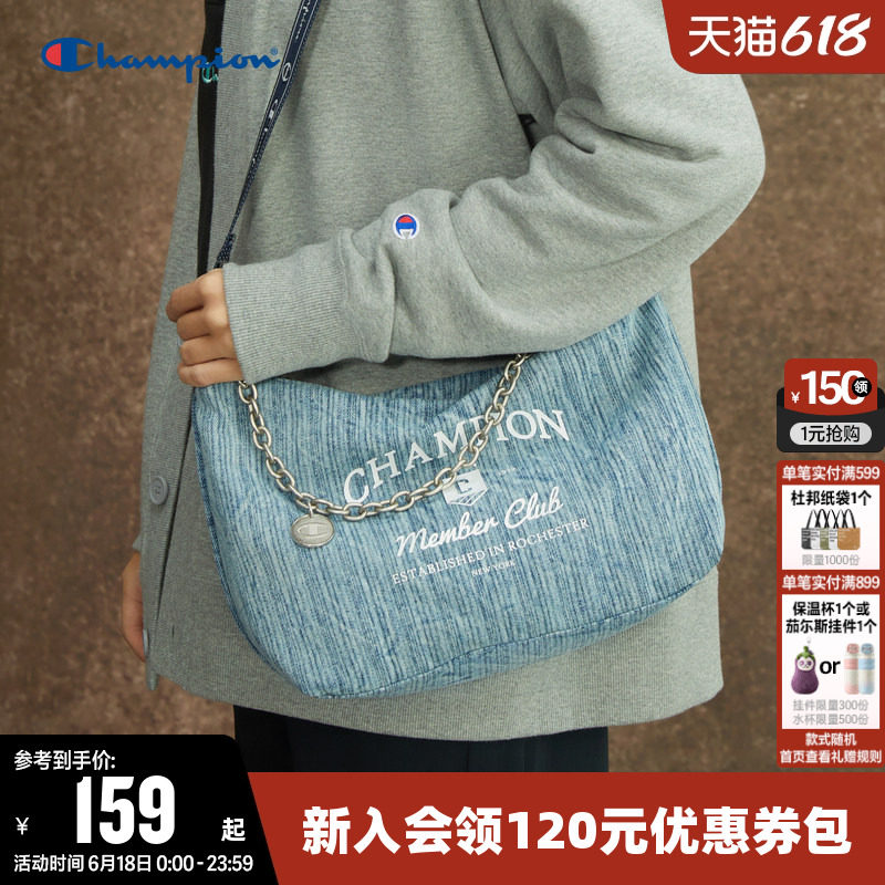 Champion冠军单肩背包女手提包男通勤户外时尚运动斜挎托特包旅行
