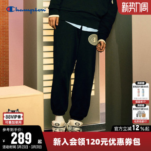 泡泡玛特联名 休闲裤 Champion冠军卫裤 纯棉束脚长裤 子男 女春季