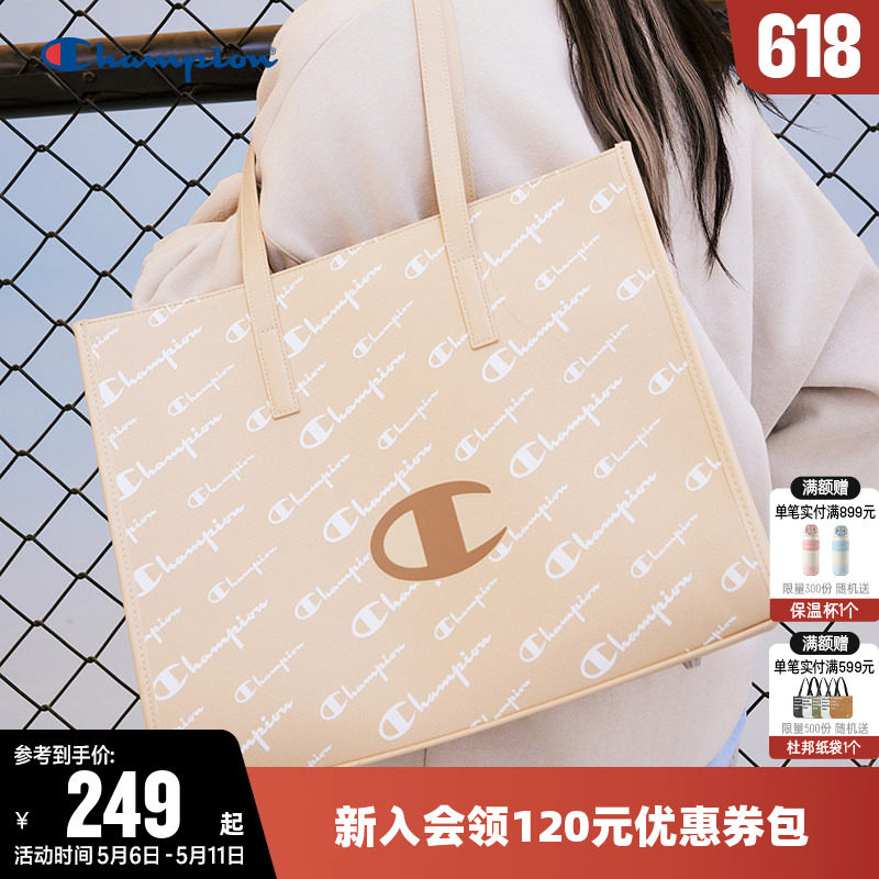 Champion冠军单肩背包时尚满印老花男女情侣休闲户外通勤包经典潮