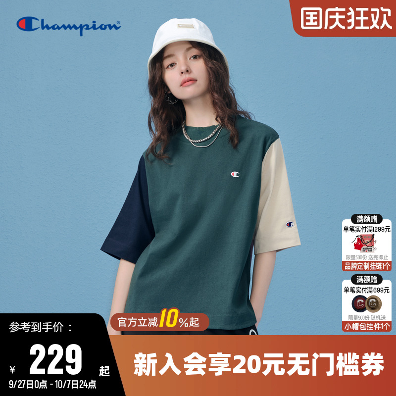 CHAMPION冠军休闲短袖T恤女