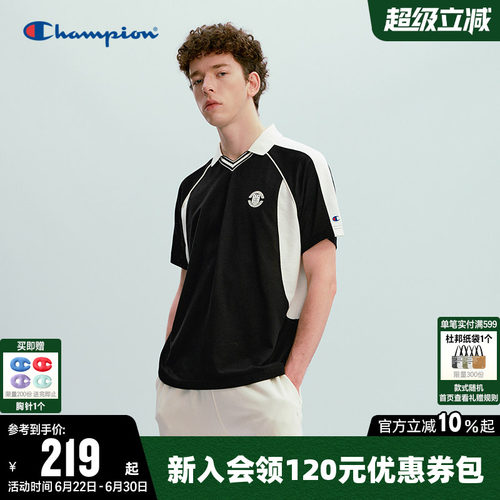 Champion冠军短袖POLO衫T恤男