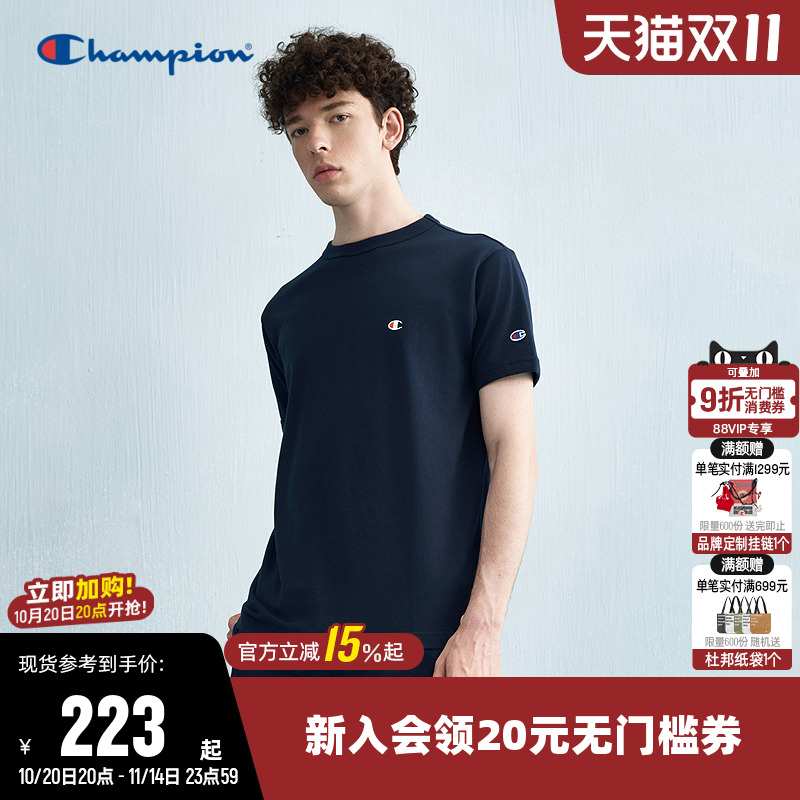 Champion冠军纯棉短袖T恤女