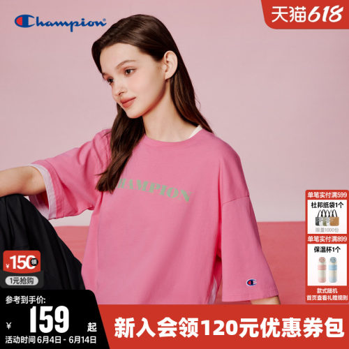 纯棉短袖T恤Champion冠军女