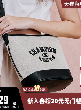 Champion冠军2025新款单肩背包发财桶水桶包女时尚斜挎手拎包男潮