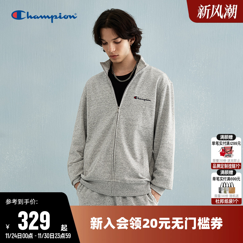 Champion冠军刺绣开衫卫衣男