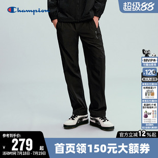 Champion长裤男2026春季新款纯色梭织直筒裤休闲运动裤子女潮