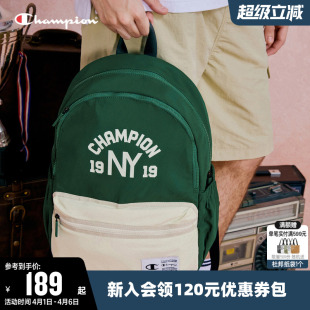 Champion冠军新款 书包男大容量电脑包运动包 双肩背包女校园风经典