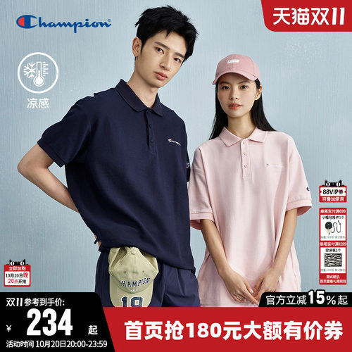 Champion冠军情侣短袖POLO衫T恤