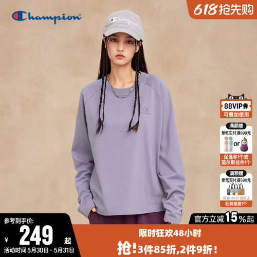 Champion冠军插肩袖长袖T恤女