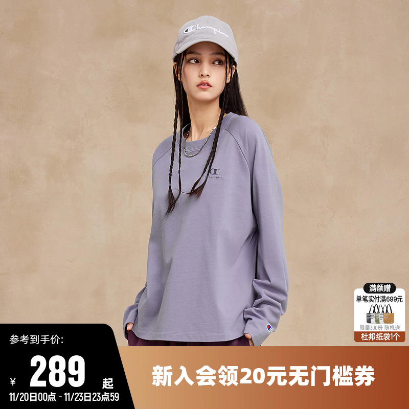 Champion冠军插肩袖长袖T恤女