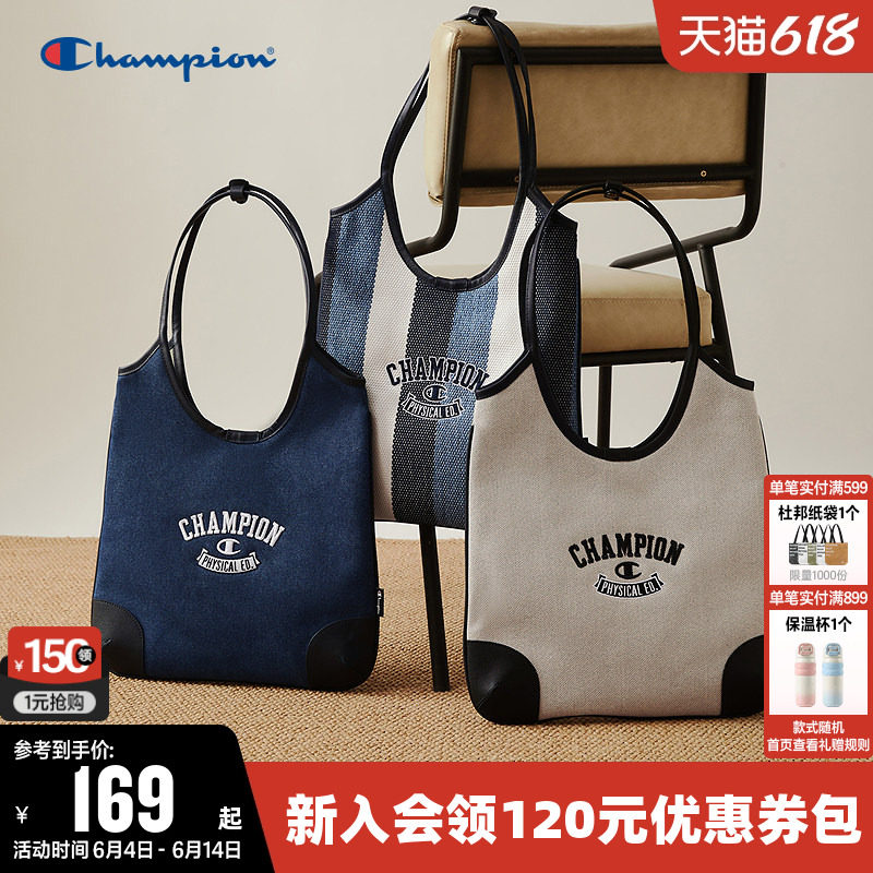 【丁禹兮同款】Champion冠军新款单肩背包男女手提挎包托特包潮