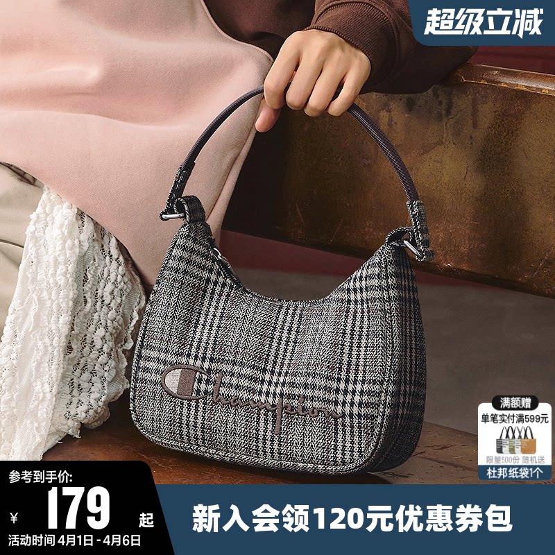 Champion冠军单肩背包女精致腋下包男情侣通勤出街时尚手提小挎包