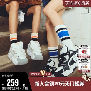 男情侣板鞋 运动撕撕乐厚底增高鞋 潮 女秋冬时尚 Champion冠军面包鞋