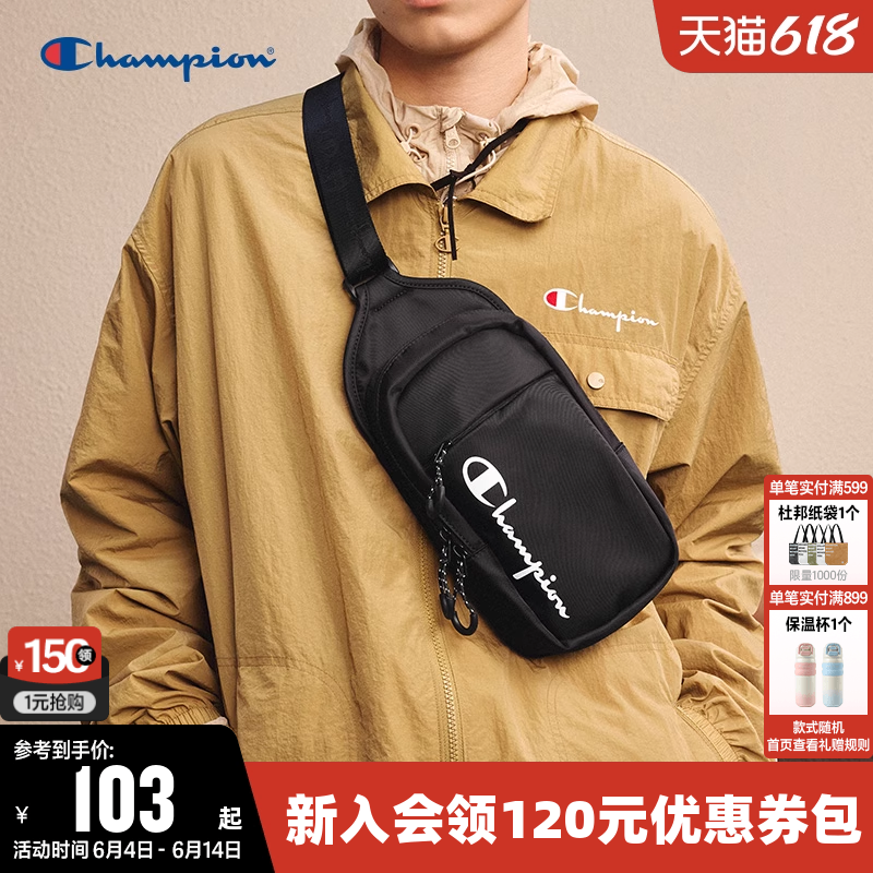 Champion冠军胸包女2026夏休闲单肩包运动跑步手机腰包户外挎包男