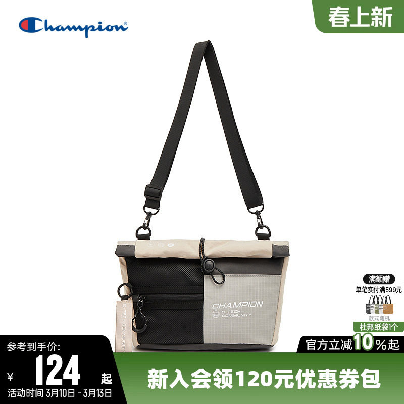 Champion冠军新款单肩包男女情侣经典款斜挎包多口袋户外运动包