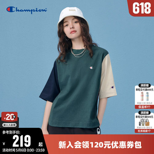 CHAMPION冠军休闲短袖T恤女