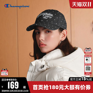 Champion软顶棒球帽26秋冬季新款女波点格纹运动休闲复古刺绣