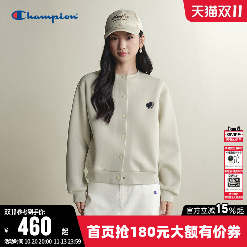 Champion冠军开衫休闲圆领卫衣女