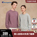 Champion冠军卫衣女2025秋季 刺绣情侣纯棉休闲纯色圆领上衣男 新款