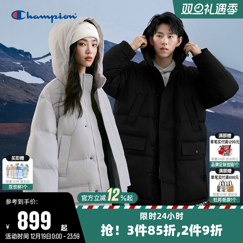 中长款羽绒服Champion冠军情侣